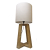 Lampa podłogowa / stołowa Trapez drewno egzotyczne 95cm